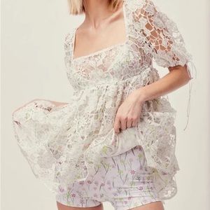 For Love and Lemons Sundae Mini Dress with shorts